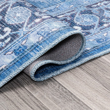 Maris Ornate Medallion Washable Area Rug